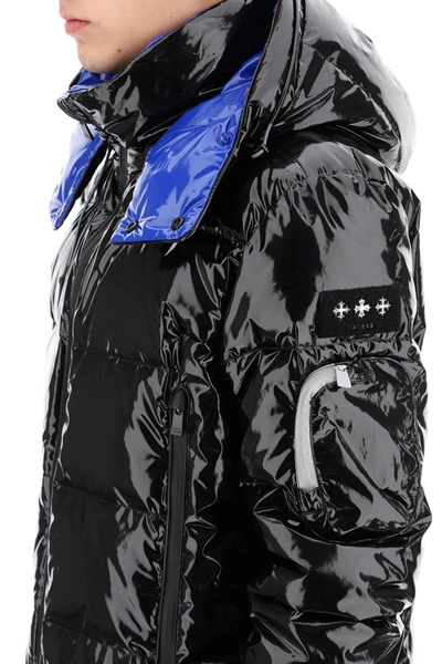 Shop Tatras Ander Short Down Jacket In Black,blue
