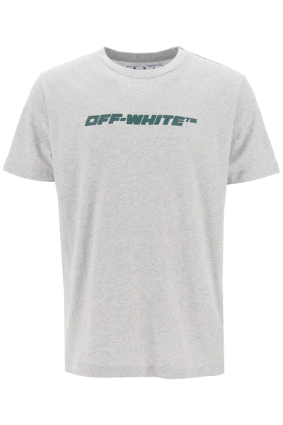 Shop Off-white Trellis Worker Print T-shirt In Grey,green,black