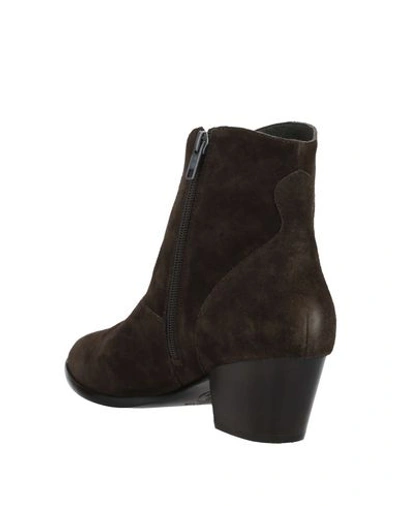 Ash Woman Ankle Boots Military Green Size 6 Calfskin In Green