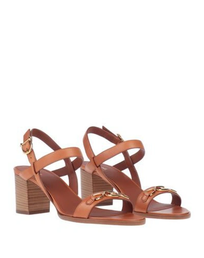 Celine Céline Women's Brown Leather Sandals In Brown