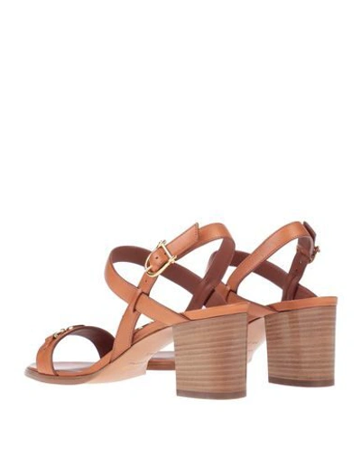 Celine Céline Women's Brown Leather Sandals In Brown