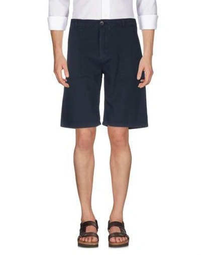 Department Five Department 5 Man Shorts & Bermuda Shorts Midnight Blue Size 33 Cotton, Linen In Dark Blue