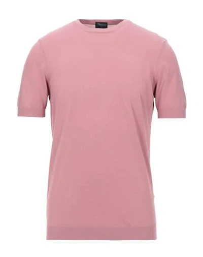 Shop Drumohr Man Sweater Pastel Pink Size 42 Cotton