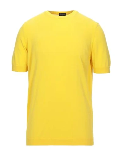 Shop Drumohr Man Sweater Yellow Size 44 Cotton