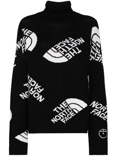 Shop The North Face Intarsia-knit Logo Jumper In Black