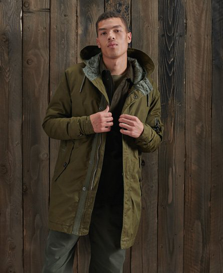 khaki parka coat