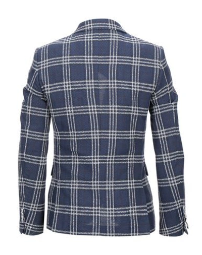 Shop Grey Daniele Alessandrini Man Blazer Blue Size 38 Cotton, Linen, Polyester
