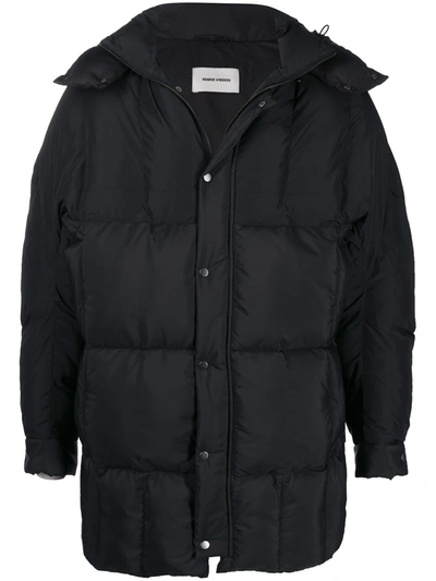 Shop Henrik Vibskov Mid-length Puffer Jacket In Black