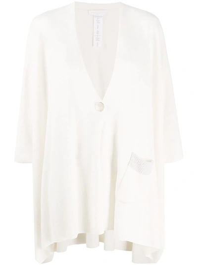 Shop Fabiana Filippi Poncho-style Cardigan In White