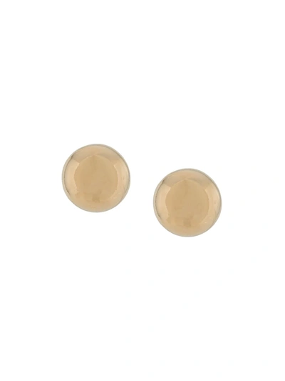 Shop Bottega Veneta Ball Stud Earrings In Gold