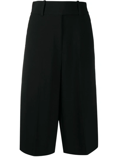 Shop Ermanno Scervino High-waisted Tailored Culottes In Black