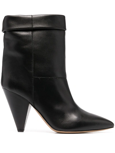 Shop Isabel Marant Tapered Heel Boots In Black