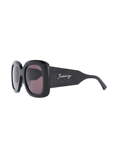 Shop Balenciaga Blow Square Sunglasses In Black
