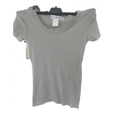 Pre-owned Dolce & Gabbana Grey Synthetic Top