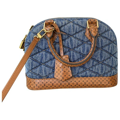 Louis Vuitton - Authenticated Alma Bb Handbag - Denim - Jeans Blue for Women, Very Good Condition