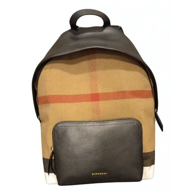 Pre-owned Burberry Beige Cloth Backpack