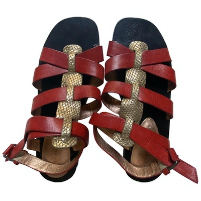 Pre-owned Marc By Marc Jacobs Metallic Leather Sandals