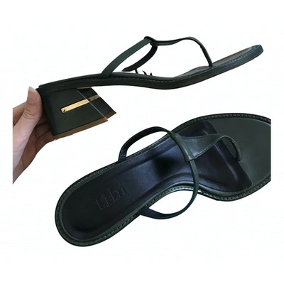 Pre-owned Tibi Khaki Leather Sandals