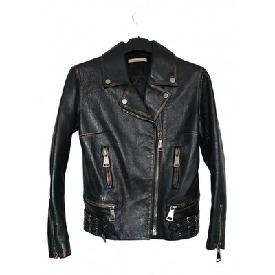 Pre-owned Christopher Kane Black Leather Leather Jacket