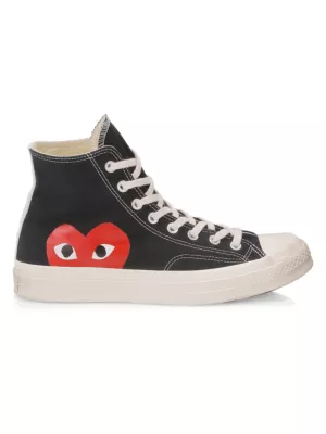 converse heart black