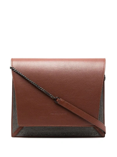 Shop Fabiana Filippi Satchel-style Shoulder Bag In Brown