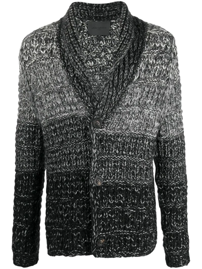 Shop Iris Von Arnim Chunky-knit Buttoned Cardigan In Black