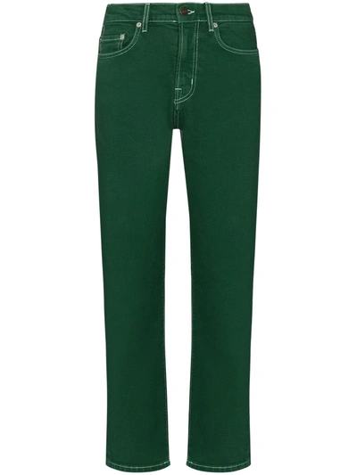 Shop Jeanerica Straight-leg Jeans In Green