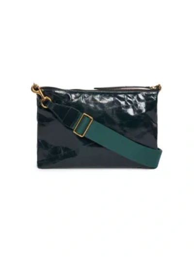 Shop Isabel Marant Women's Small Nessah Leather Crossbody Bag In Dark Green