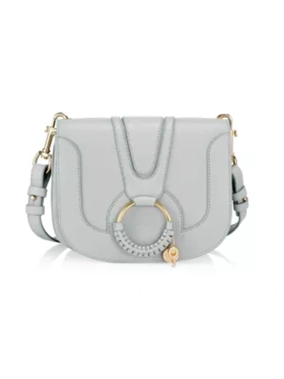 Shop See By Chloé Women's Hana Leather Saddle Bag In Arctic Ice