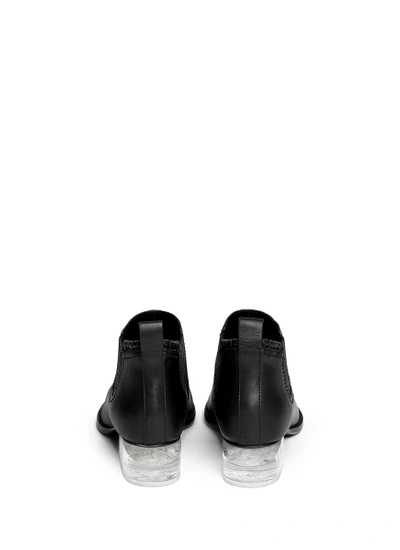 Shop Alexander Wang 'kori' Plexiglas Heel Leather Ankle Boots