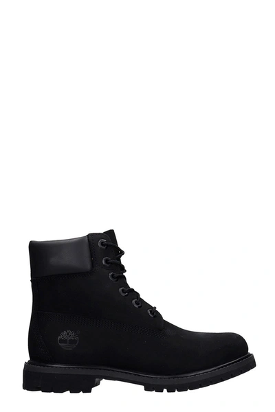 Shop Timberland 6in Prem Combat Boots In Black Nubuck