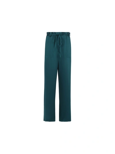 Shop Tom Ford Palazzo Trousers In Peacock