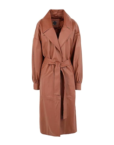 Shop 8 By Yoox Overcoats In Brown