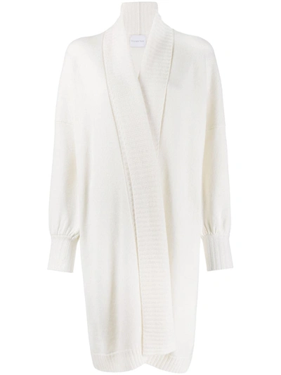 Shop Antonella Rizza Open-front Midi Cardi-coat In White