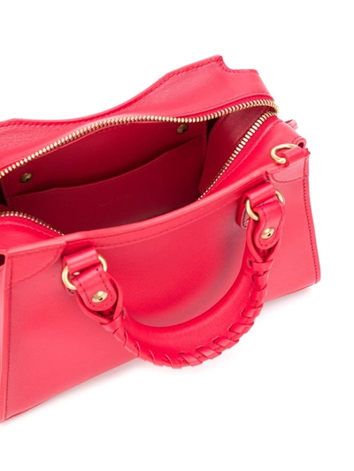 Shop Balenciaga Neo Class City Leather Mini Handbag In Red