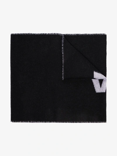 Shop Balenciaga Wool Scarf In Black