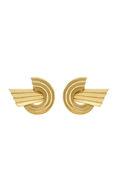 Shop Leda Madera Meryl Mini Gold-plated Earrings
