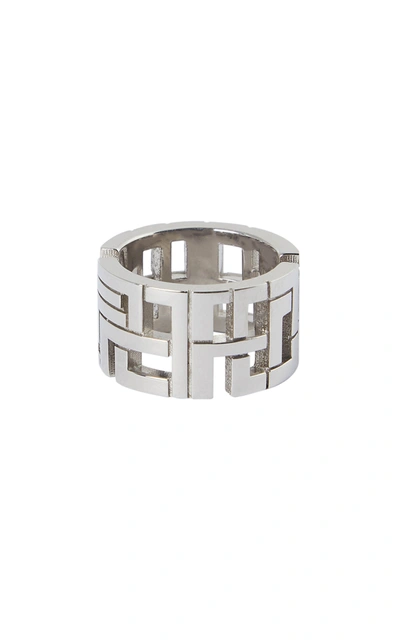 Shop Leda Madera Women's Goldie Palladium-plated Ring In Silver