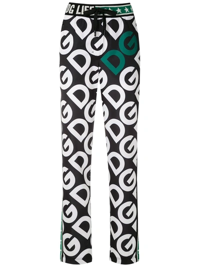 Shop Dolce & Gabbana Dg Logo Print Track Pants In Multicolour