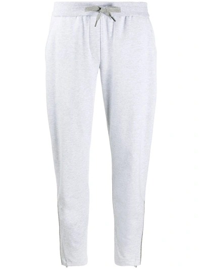 Shop Brunello Cucinelli Classic Track Pants In Grey