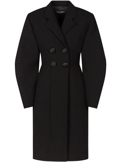 Shop Dolce & Gabbana Double-breasted Coat In Black