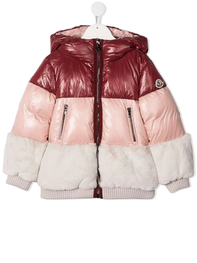 Shop Moncler Colour-block Panelled Jacket In Pink