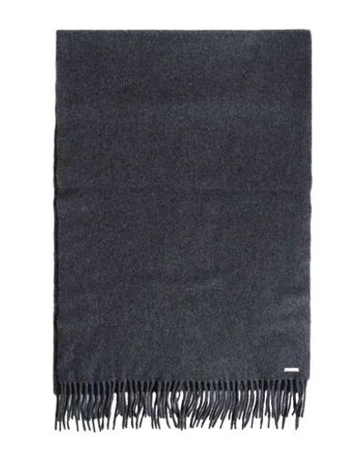 Shop Lauren Ralph Lauren Recycled Wool Long Scarf Woman Scarf Lead Size - Wool, Recycled Wool In Grey