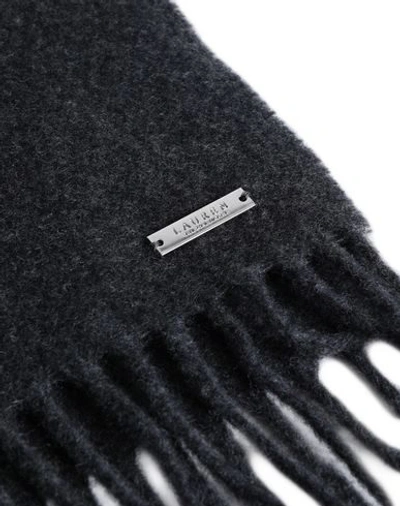 Shop Lauren Ralph Lauren Recycled Wool Long Scarf Woman Scarf Lead Size - Wool, Recycled Wool In Grey