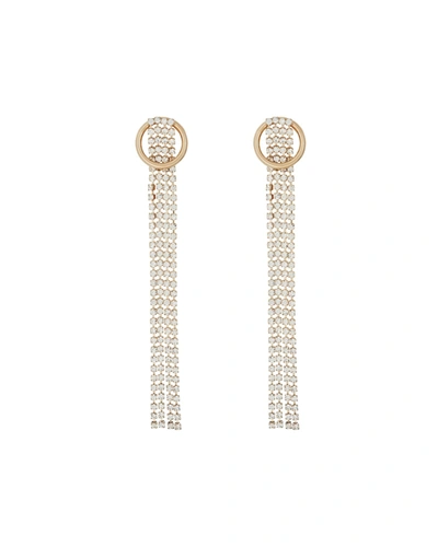 Shop Rosantica Abaco Crystal Fringe Earrings In Gold