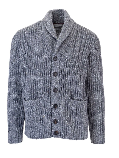 Shop Brunello Cucinelli Cardigan With Buttons In Grey