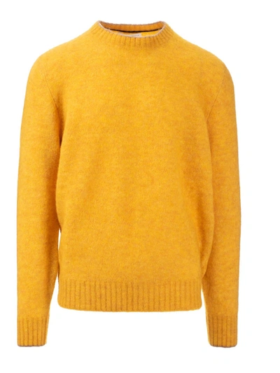 Shop Brunello Cucinelli Mohair And Wool Pullover In Yellow