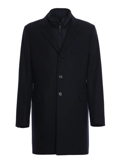 Shop Fay Wool Coat In Blue