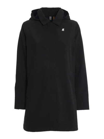 Shop K-way Mathilde Bonded Raincoat In Black