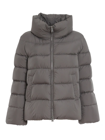 Shop Add Funnel Neck Puffer Jacket In Grey